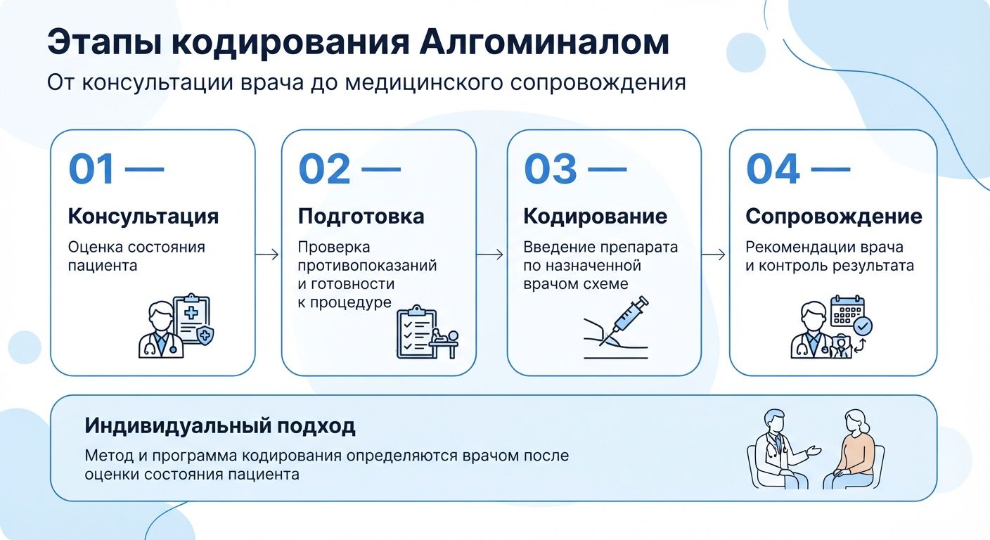 Кодирование препаратом «Алгоминал» в Первоуральске инфографика